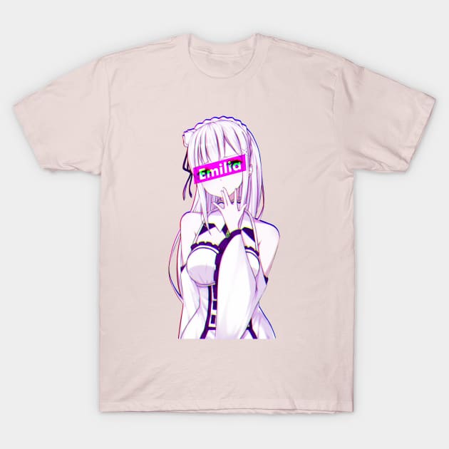 Emilia Re Zero T-Shirt by sadpanda